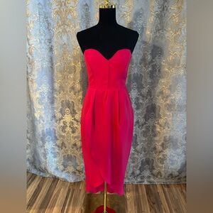 Strapless Sweetheart Neckline Midi Dress Medium